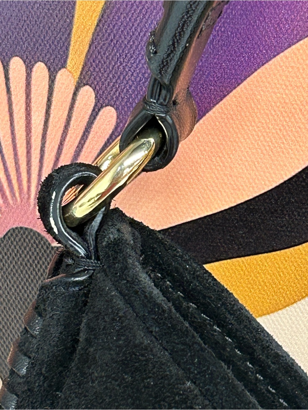 NWOT Ralph Lauren Indian Cove black suede hobo - Picture 7 of 16